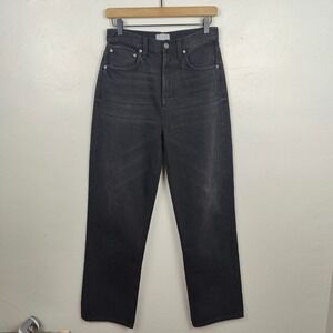 Boyish Ziggy Jeans Womens 26 -- The Hustler Black Wash High Rise Baggy